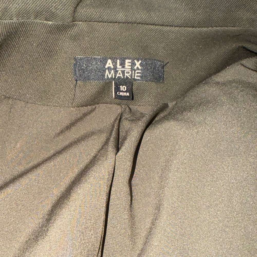 Alex Marie Dark Olive Green Women's Blazer Size 10 - Picture 8 of 11